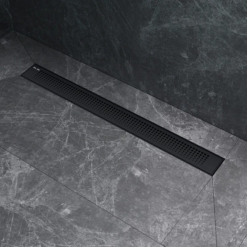 Душевой трап (лоток) 70 AM.PM PrimeFlow W02SC-P11-070-01BM комбинированный затвор с черной матовой решеткой