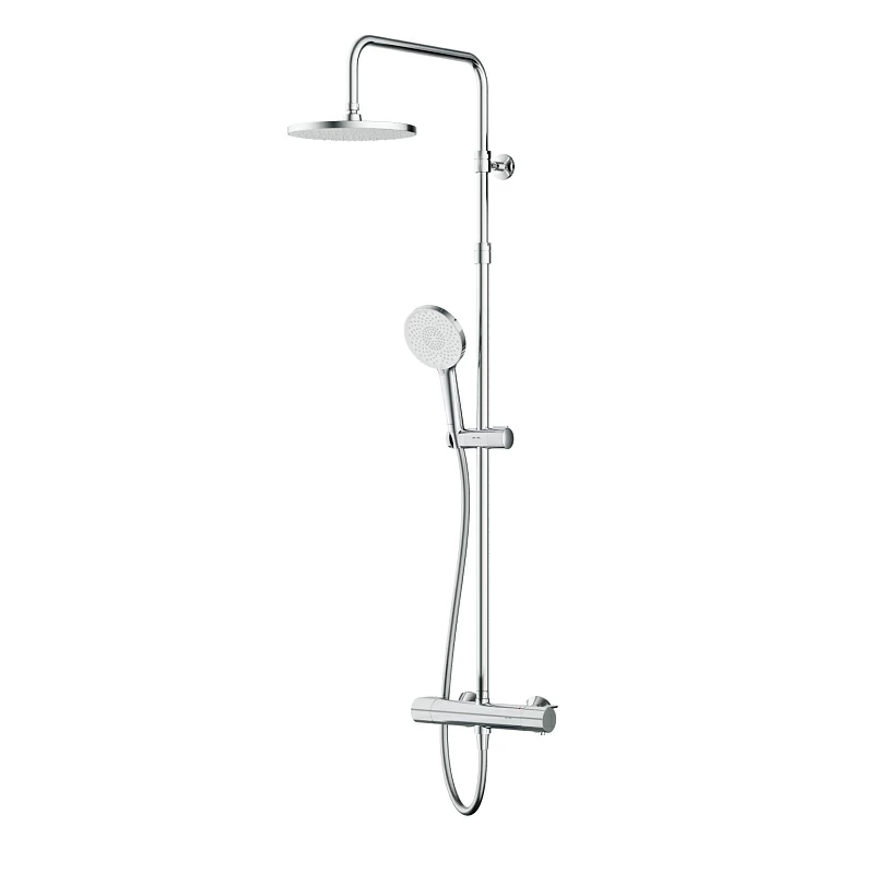 Душевая система AM.PM X-Joy F0785A400 стойка с тропическим душем, термостатом, смесителем, хром