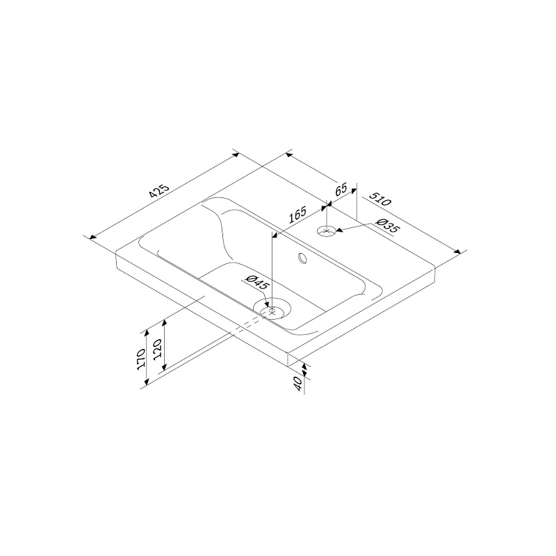 Раковина мебельная 50 AM.PM Gem M90WCC0502WG белая встраиваемая