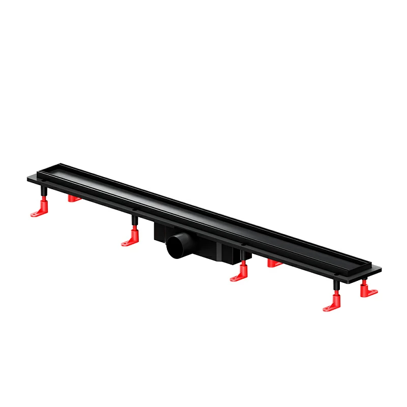 Душевой трап (лоток) 90 AM.PM PrimeFlow W02SC-U11-090-04BM комбинированный затвор с черной матовой решеткой под плитку