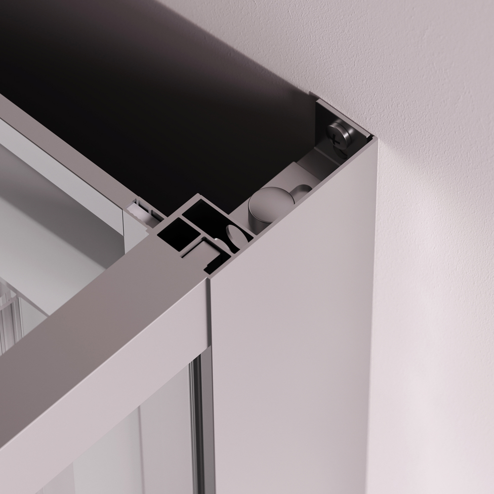 Душевая кабина 90x90 см, без гидромассажа Above W9XC-403-9090MT, Хром, белый, прозрачное