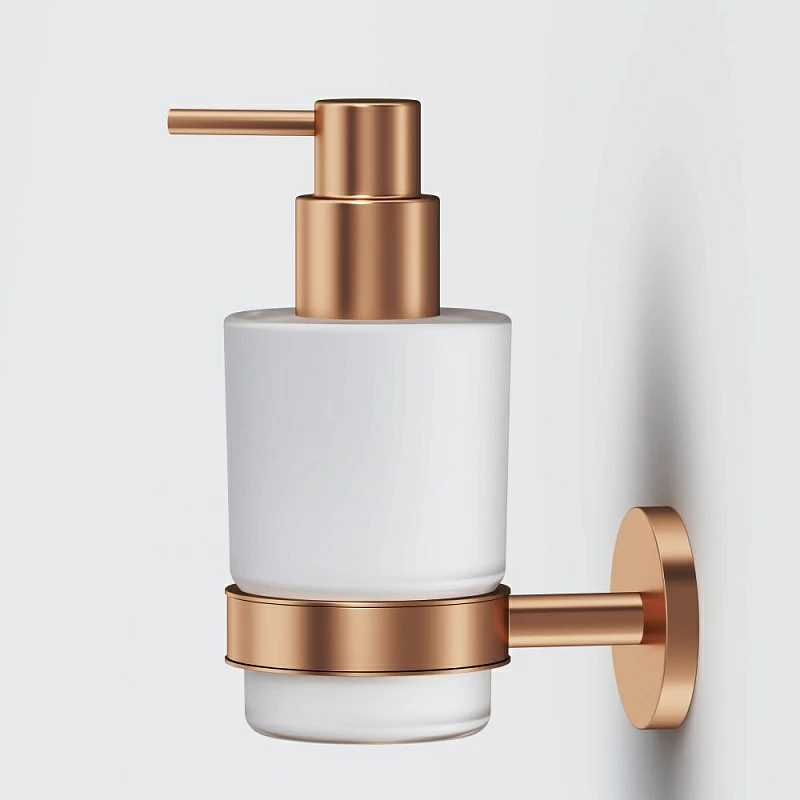 Дозатор для мыла настенный стеклянный AM.PM X-Joy A85A36944 розовое золото