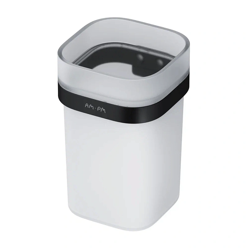 Стакан для зубных щеток настенный AM.PM Func A8F34322 стеклянный, черный