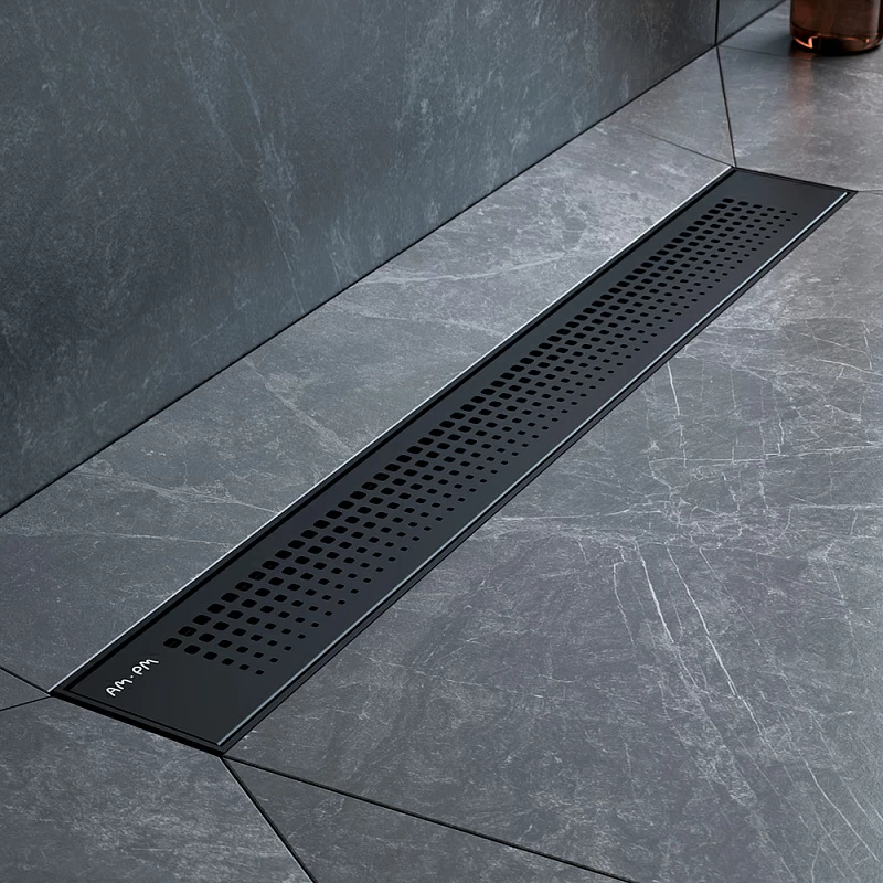 Душевой трап (лоток) 60 AM.PM PrimeFlow W02SC-P11-060-01BM комбинированный затвор с черной матовой решеткой