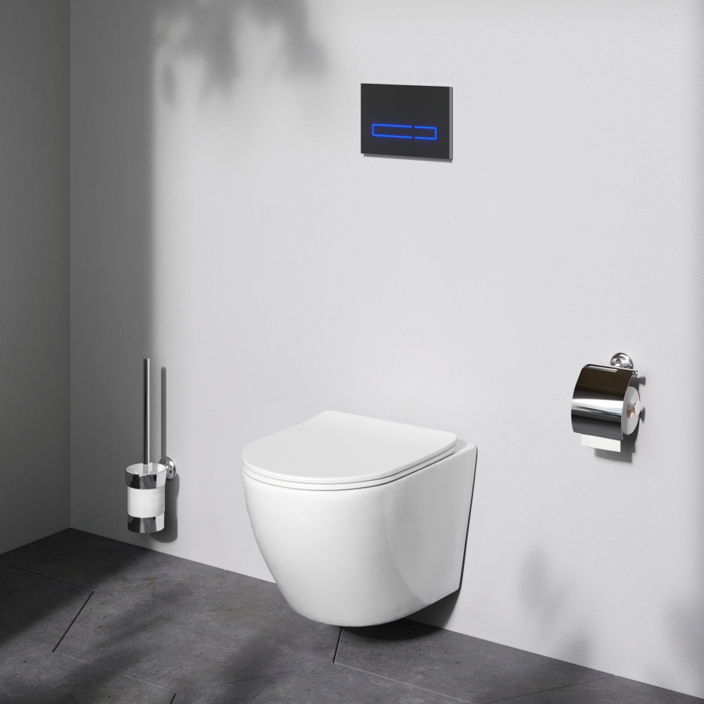 Унитаз подвесной AquaSpin 2.0 с сиденьем микролифт Like C801901SC, Белый