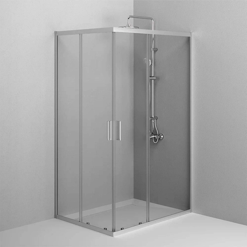 Душевое ограждение без поддона 90x120 AM.PM Gem W90G-403-120290-MT профиль серебристый