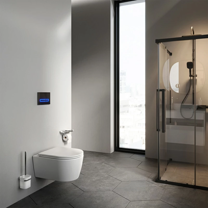 Унитаз подвесной AM.PM Func C8F1700MWSC (глубина 49 см) безободковый с сиденьем микролифт, белый матовый