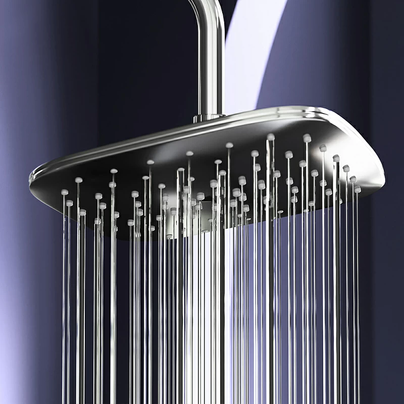 Душевая система Damixa Option DX218092000 стойка с тропическим душем, термостатом, смесителем, хром