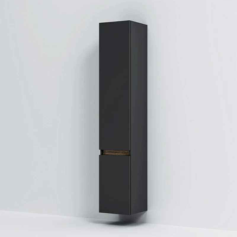 Шкаф-пенал для ванной 30 AM.PM X-Joy M85ACHR0306BM навесной правый черный