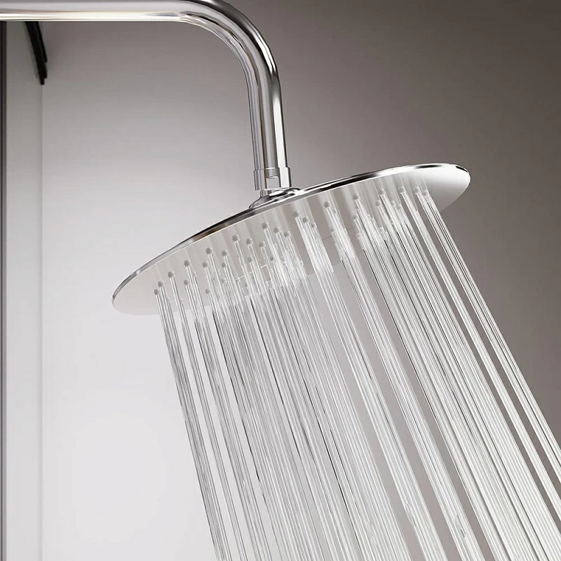 Душевая система Damixa Scandinavian Pure 936810000 стойка с тропическим душем, термостатом, смесителем, изливом, хром