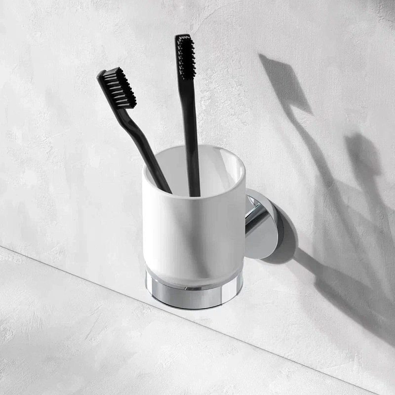 Стакан для зубных щеток настенный AM.PM X-Joy A85A34300 стеклянный, хром