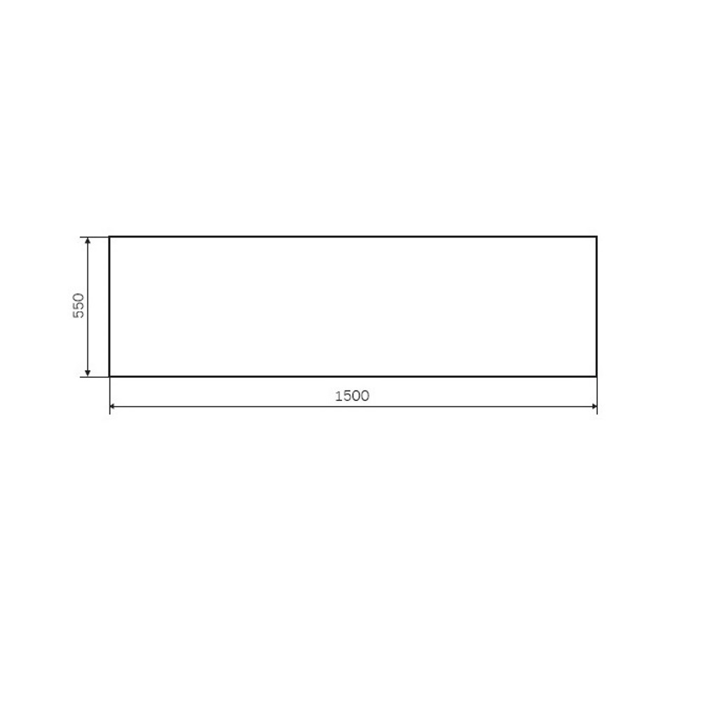 Декоративная фронтальная панель для ванны 150х70 см Gem W90A-150-070W-P1, Белый