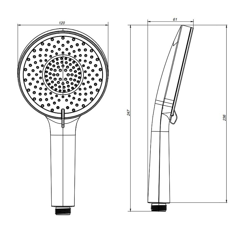 Лейка для душа AM.PM X-Joy F0285A022 черная