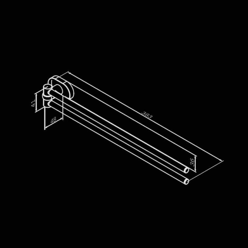 Вешалка для полотенец AM.PM Sense L A7432600 поворотная двойная хром