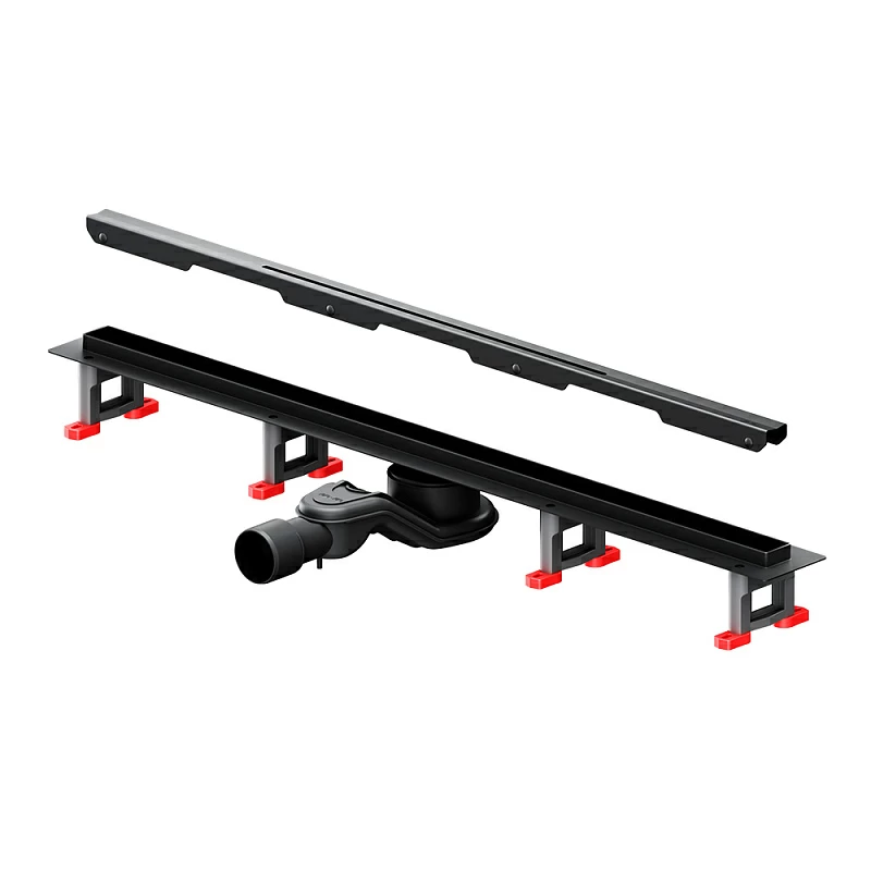 Душевой трап (лоток) 80 AM.PM MasterFlow Slim W01SC-S11-080-05BM комбинированный затвор с черной матовой решеткой