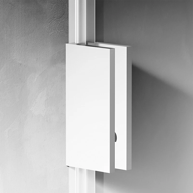 Душевая перегородка 90x195 AM.PM X-Joy W94UWI-90-F1-MTE прозрачное стекло, профиль серебристый