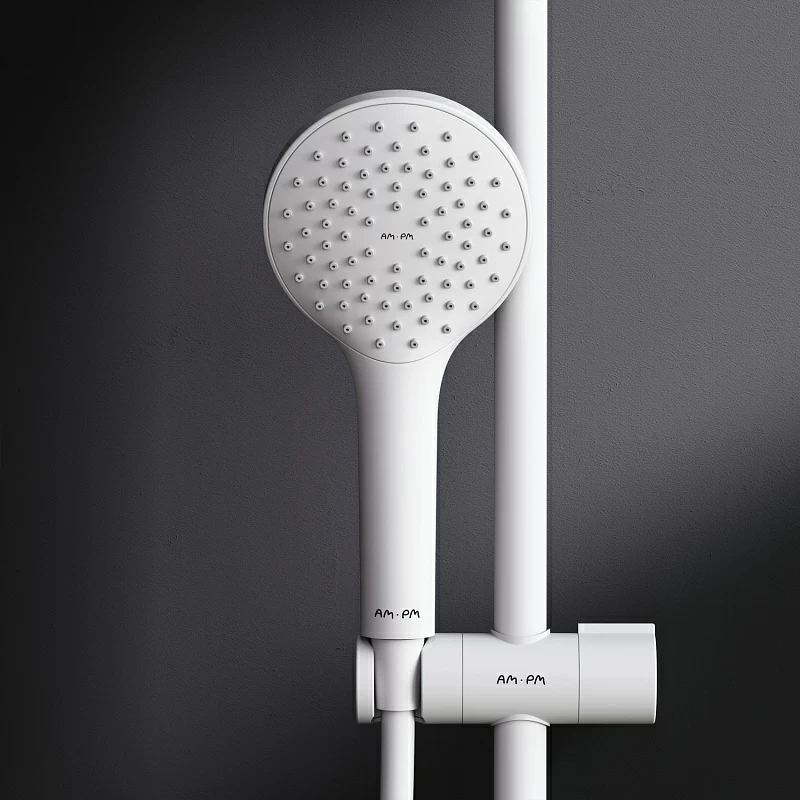 Душевая система AM.PM Gem F0790033 стойка с тропическим душем, белая