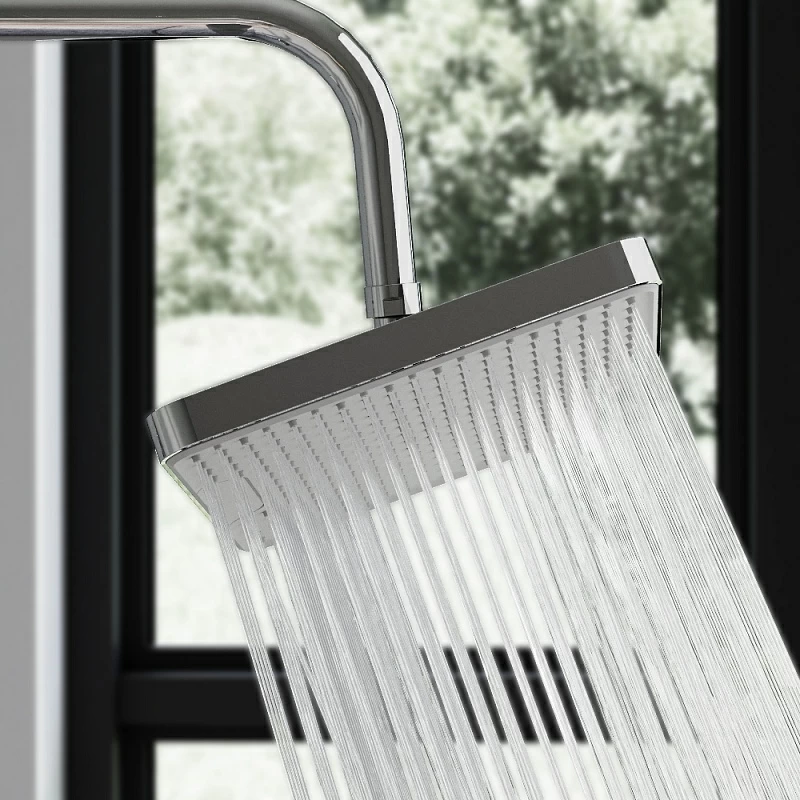 Душевая система Damixa Merkur 940730000 стойка с тропическим душем, смесителем, хром