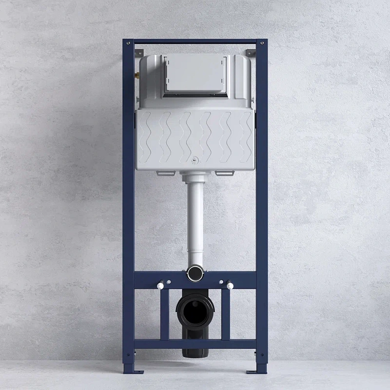 Унитаз подвесной  с инсталляцией AM.PM Inspire 2.0 IS450A38.50A1700 сиденьем микролифт, черной сенс. клавишей