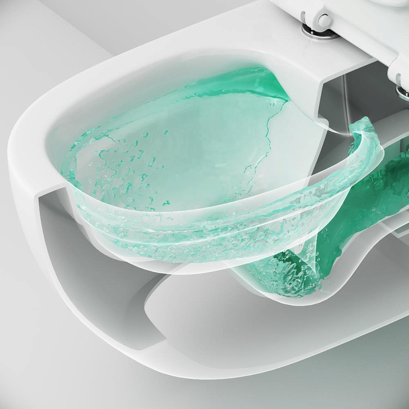 Унитаз подвесной AM.PM Awe C111700SC безободковый с сиденьем микролифт, белый