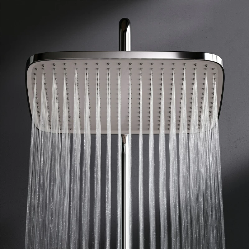 Душевая система AM.PM Func F078F700 стойка с тропическим душем, смесителем, изливом, хром