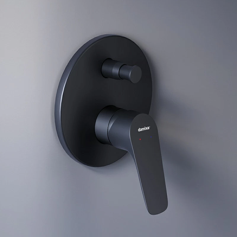 Смеситель для ванны и душа Damixa Jupiter 777100300 черный встраиваемый