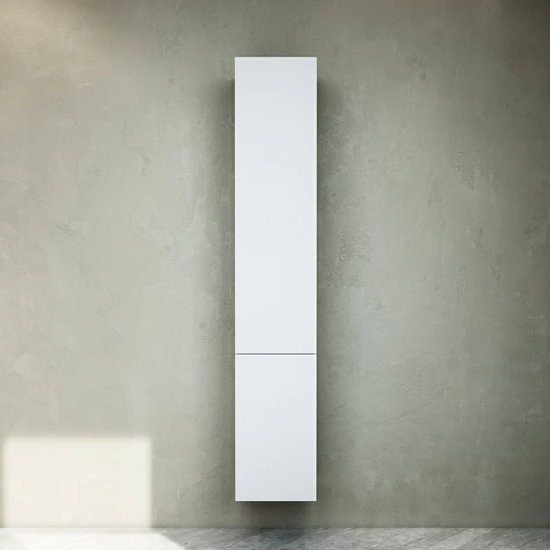 Шкаф-пенал для ванной 30 AM.PM Gem M90CHR0306WG навесной правый белый глянец