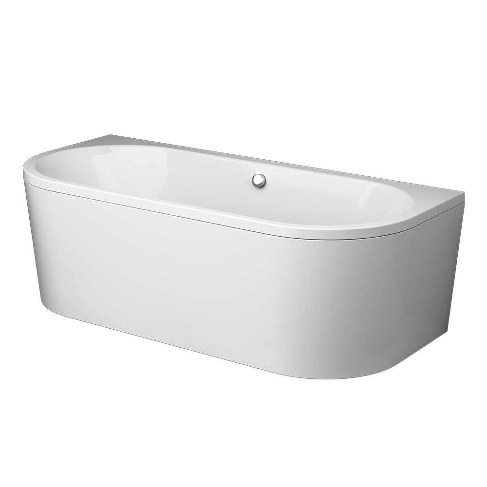 Комплект: ванна акриловая пристенная 180x80 см c каркасом и панелью X-Joy W94A-180U80W-ARP, Белый
