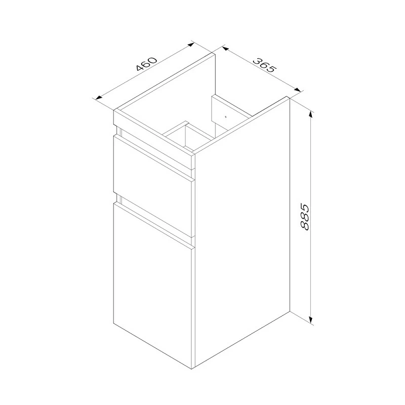 Раковина мебельная 100 AM.PM X-Joy M85AWPR1001WG над стиральной машиной, правая, белая