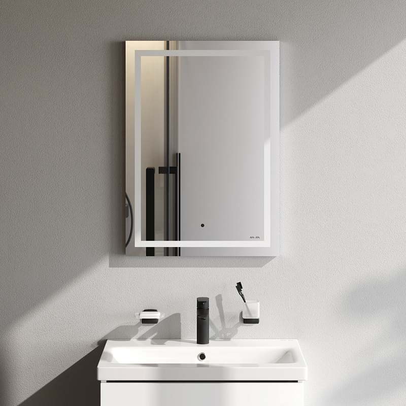 Зеркало с подсветкой в ванную прямоугольное 50 AM.PM Gem M91AMOX0501WG сенсорное