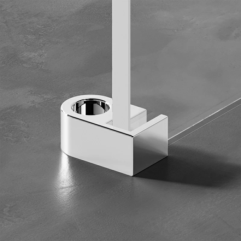 Душевая перегородка 90x195 AM.PM X-Joy W94UWI-90-F1-MTE прозрачное стекло, профиль серебристый