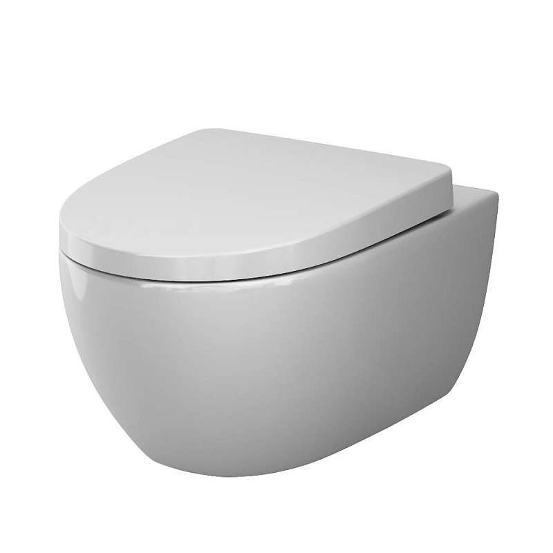 Унитаз подвесной AM.PM Awe C111700SC безободковый с сиденьем микролифт, белый