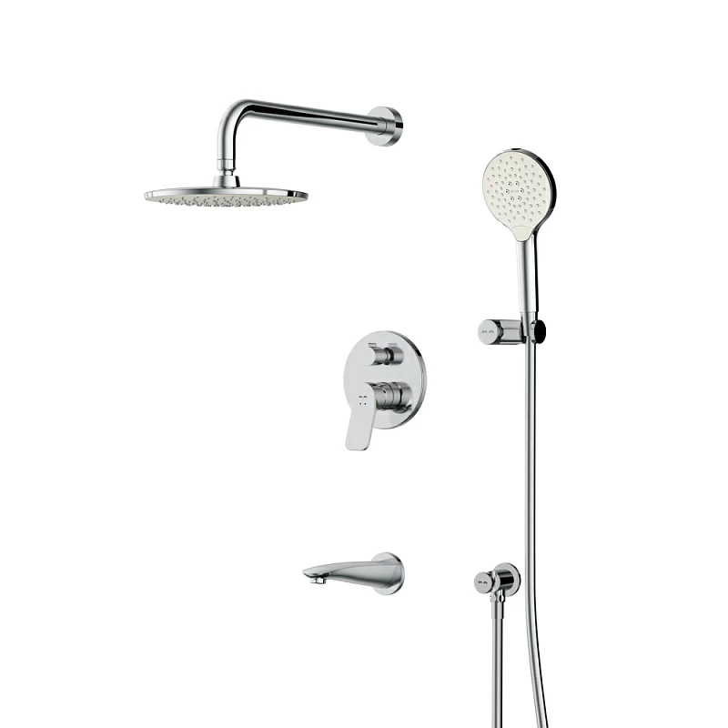 Встраиваемая душевая система AM.PM X-Joy FB85A3RH10 хром: тропический верхний душ, ручной душ, излив