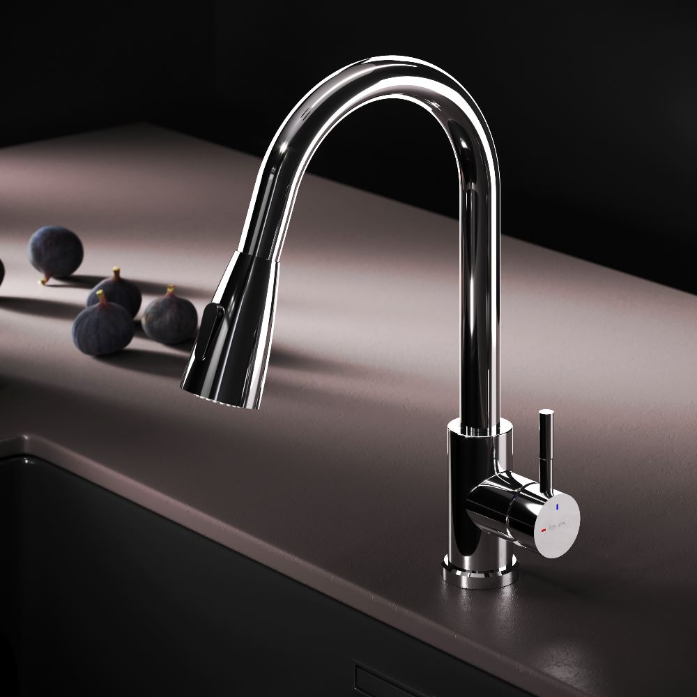 Смеситель для кухни с вытягивающимся изливом, хром X-Joy S F85B07500, Хром