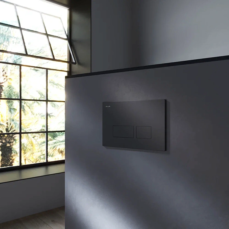 Клавиша смыва для инсталляции AM.PM Pro S I047038 пневматическая черная матовая