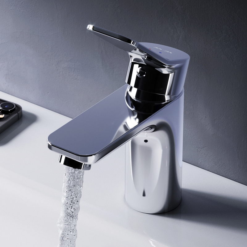 Смеситель для раковины (умывальника) AM.PM X-Joy F85A82100 с донным клапаном, хром