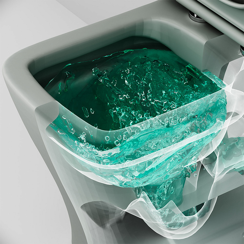 Унитаз-компакт напольный AM.PM Struktura C9S8600GRSC безободковый с сиденьем микролифт, серый матовый