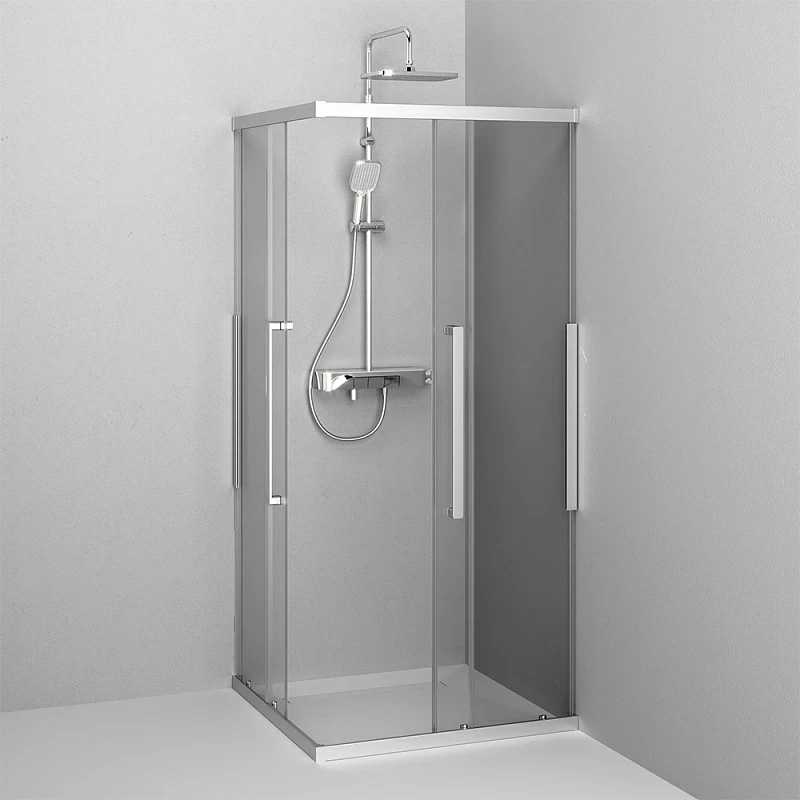 Душевое ограждение без поддона 90x90 AM.PM Func W84G-403-9090-MT профиль серебристый