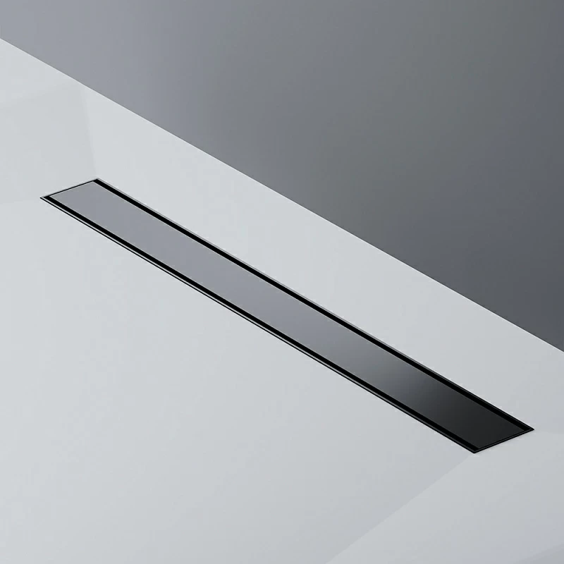 Душевой трап (лоток) 70 AM.PM PrimeFlow W02SC-U11-070-04BM комбинированный затвор с черной матовой решеткой под плитку