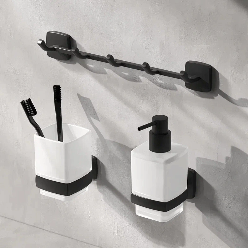 Дозатор для мыла настенный стеклянный AM.PM Gem A9036922 черный