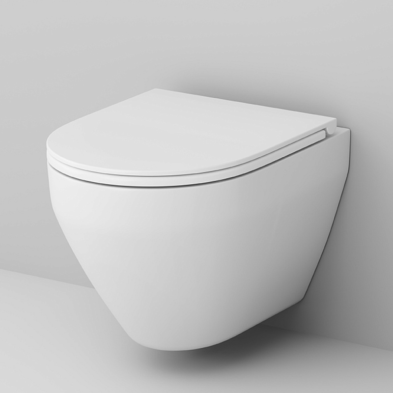 Унитаз подвесной AM.PM Spirit V2.0 C701700SC безободковый с сиденьем микролифт, белый