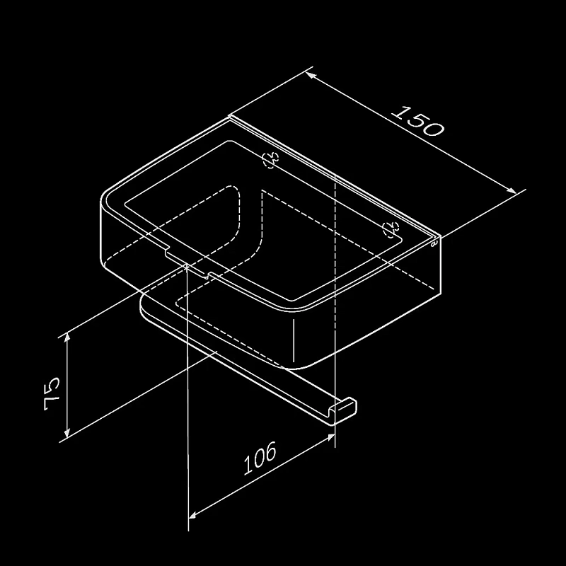 Держатель для туалетной бумаги настенный AM.PM Inspire 2.0 A50A341500 с полочкой, хром