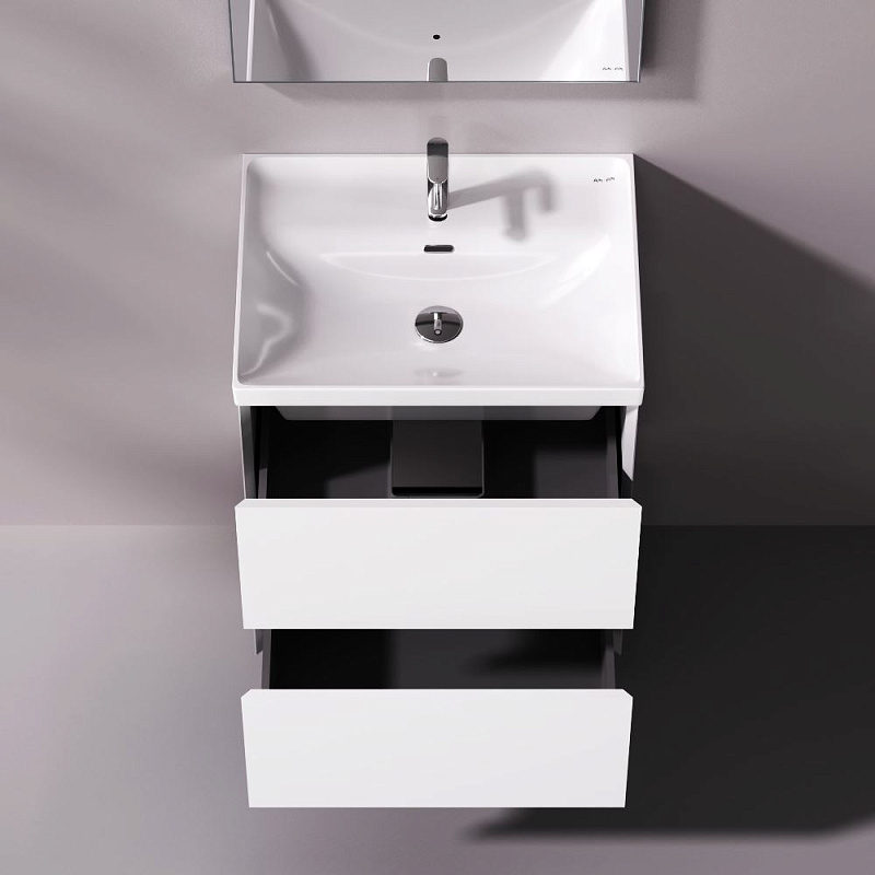 Тумба с раковиной 60 AM.PM Above M9X-FSX0602WG-WCC0600WG напольная, белая глянцевая