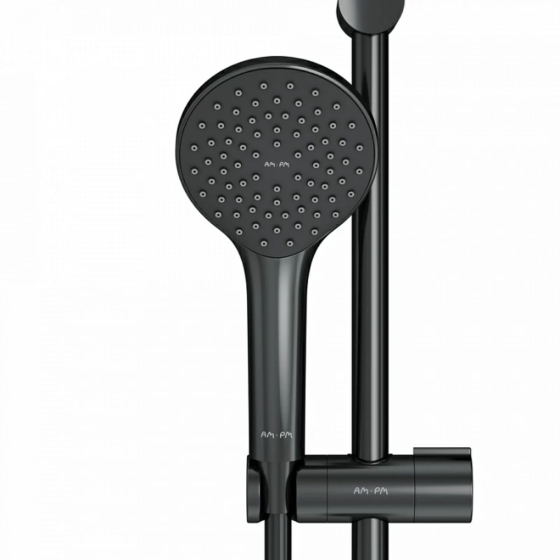 Душевой гарнитур AM.PM Gem F0190022 штанга, шланг, лейка 1 режим, черный