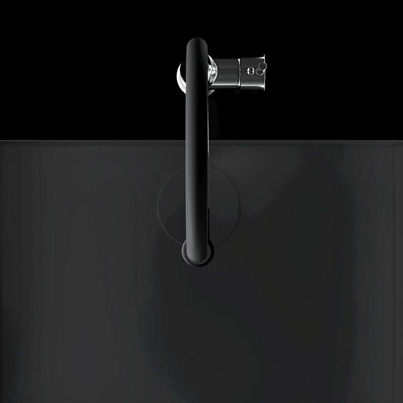 Смеситель для кухни AM.PM Like F8013000 высокий, хром, с черным гибким изливом