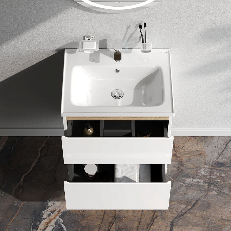 Тумба под раковину 60 AM.PM X-Joy M85AFHX0602WG подвесная белый глянец