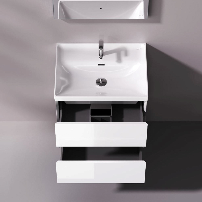 Тумба с раковиной 60 AM.PM Above M9X-FHX0602WG-WCC0600WG подвесная белая глянцевая