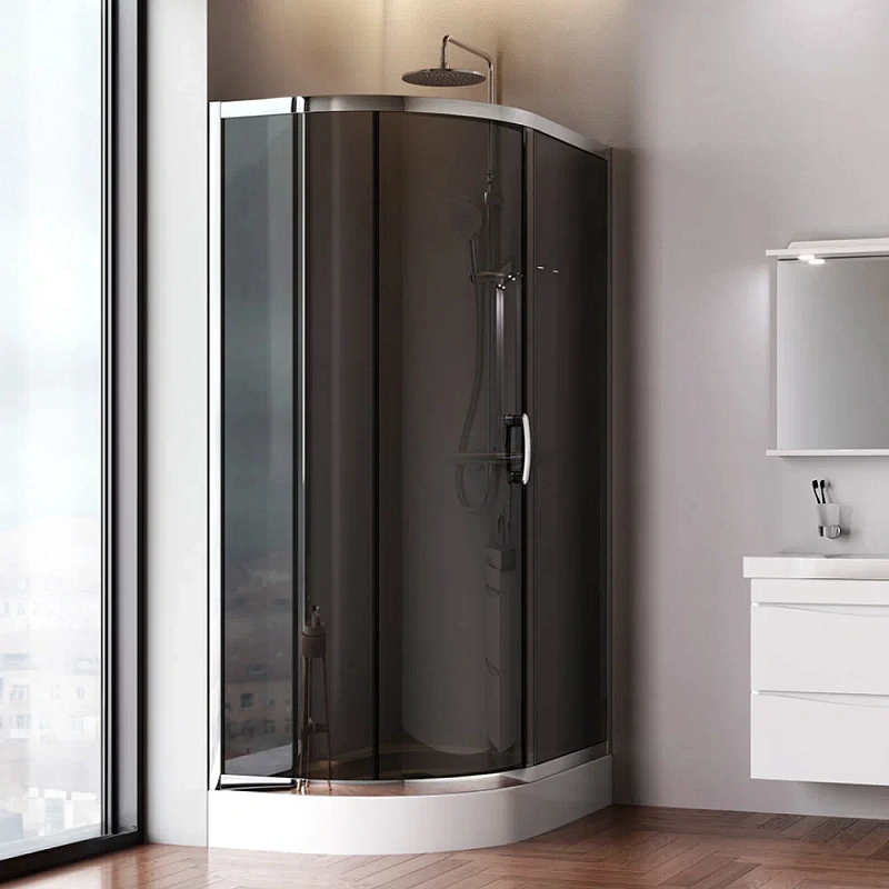 Душевое ограждение без поддона 120x80 AM.PM Like W83UG-302U120CG профиль хром