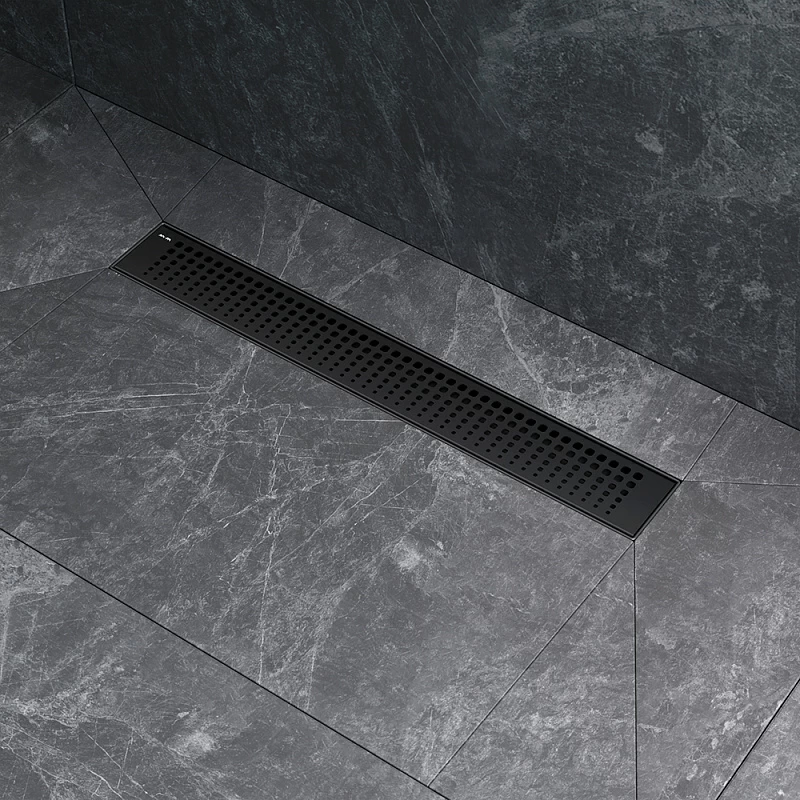 Душевой трап (лоток) 50 AM.PM MasterFlow W01SC-P11-050-01BM комбинированный затвор с черной матовой решеткой