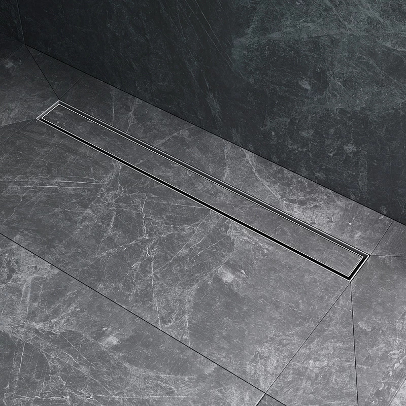 Душевой трап (лоток) 70 AM.PM MasterFlow W01SC-U11-070-04SB комбинированный затвор со стальной матовой решеткой под плитку